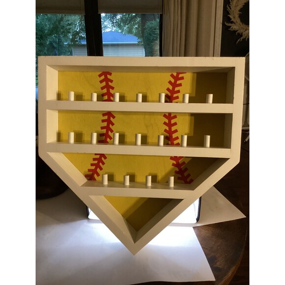 Baseball Holder Display Case Wooden Championship Ring Display Case Wall Mounted
